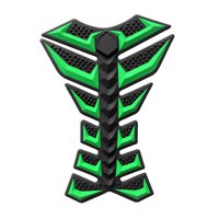 Ioensy - Adhesivo 3D Para Tanque De Gasolina De Motocicleta, Accesorio De Goma, Adhesivo Para Tanque De Aceite, Adhesivo De Espina De Pescado, Color Verde