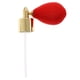thumbnail image 3 of Bomba Atomizadora De Pulverización De Botella De Perfume De Vidrio Recargable Vintage Con Tubo - Rojo, 3 of 3