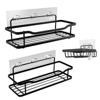 Organizador De Ducha Belug Repisa Baño Adhesivo Set 3 Inoxidable