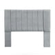 thumbnail image 1 of Respaldo De Cama 2 Plazas Tubular Felpa Gris, 1 of 3