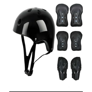Genérico - Kit De Protección Infantil Para Patines Negro