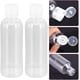 thumbnail image 3 of Juego de 4 botellas de viaje de plástico transparente de 100 ml para artículos de tocador, a prueba de fugas, para cosméticos, rellenables, vacías, para champú, loción, líquido, 3 of 7