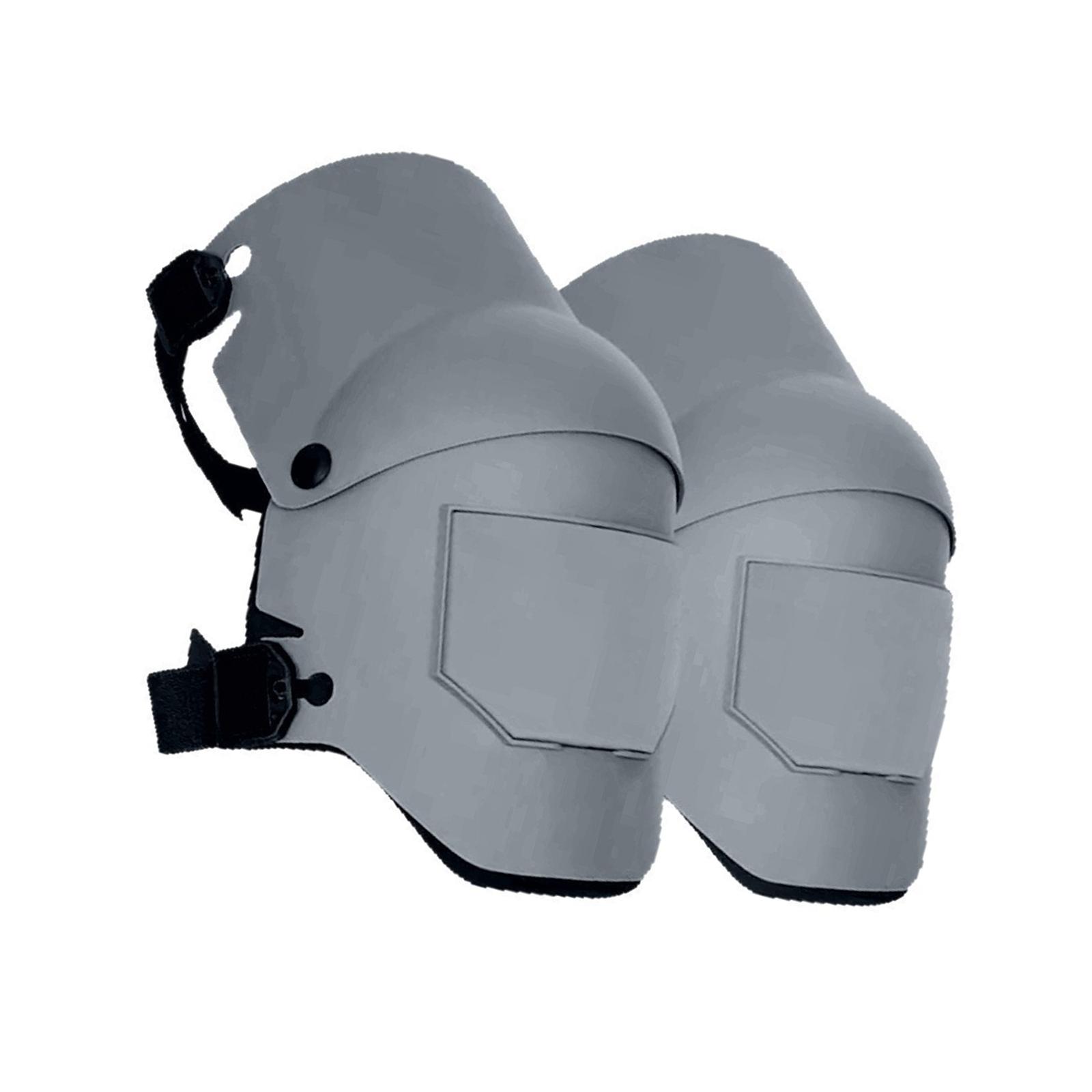 Magideal - 2 Rodilleras Para Jardinería, Suelos Y Construcción, Ligeras, Antideslizantes, Con Correa Ajustable De Tpu, Pp Y Eva, Adecuadas Para Techos, Mejoras E Gris