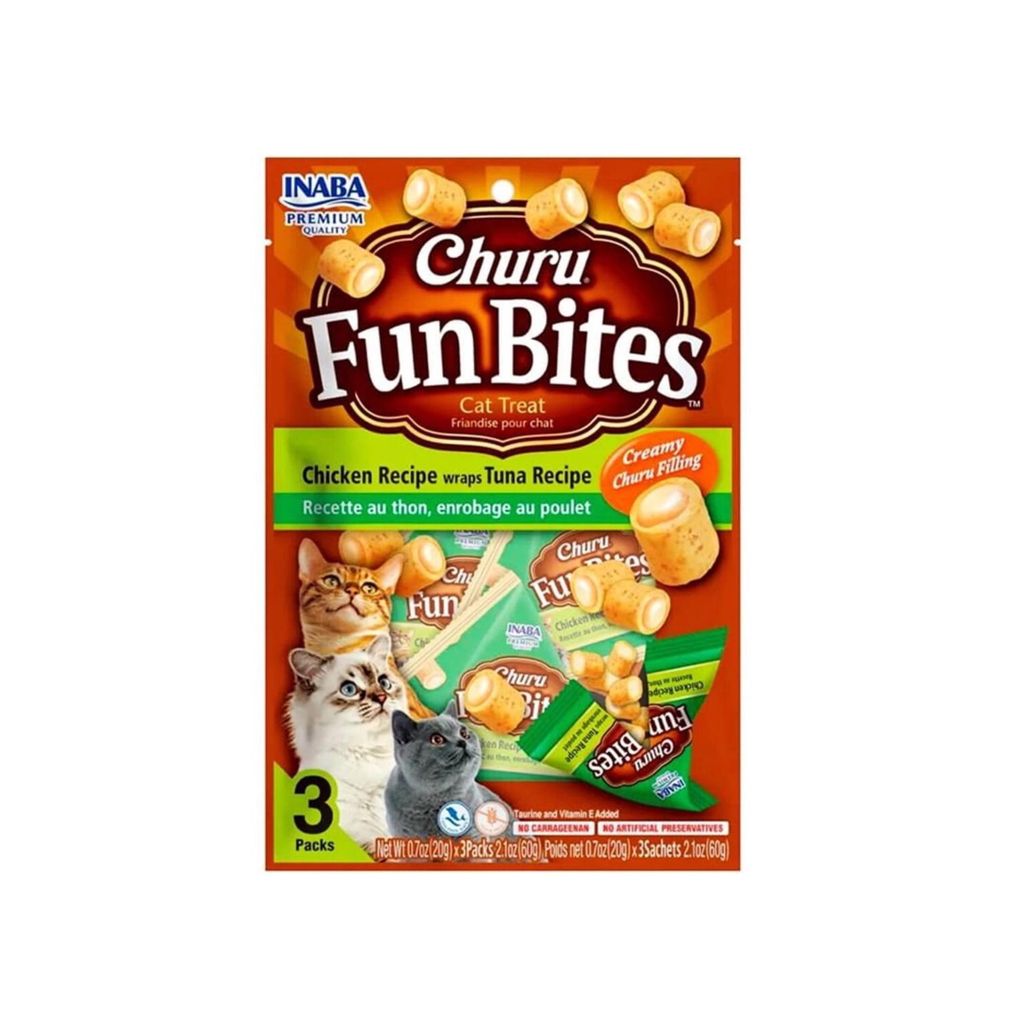 Churu Fun Bites Cat Pollo y Atún 20g x3 | Snack Cremoso