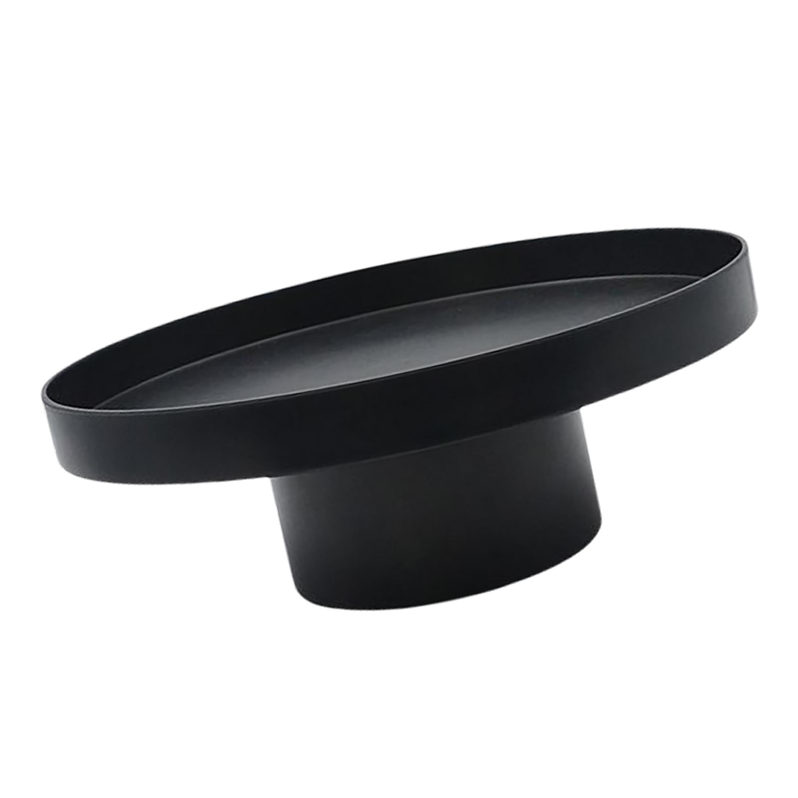 Bothyi - Bandeja De Soporte Redondo Para El Hogar Para La Decoración De Escritorio Del Hogar De Navidad De Acción De Gracias, Grande, Negro