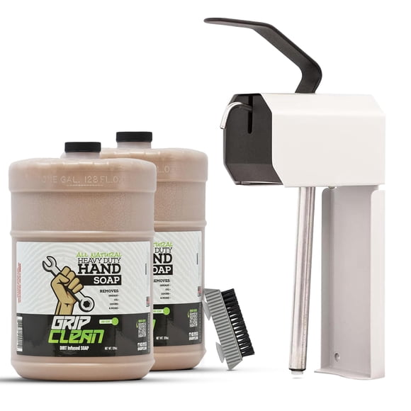 Limpiador de Manos Grip Clean 4 uds + Dispensador de Jabón 2 × 3,8 L