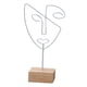 thumbnail image 3 of Figura Cara Sombrero Soporte De Exhibición Escultura De Personaje Abstracto Para Mueble De TV Blanco, 3 of 5