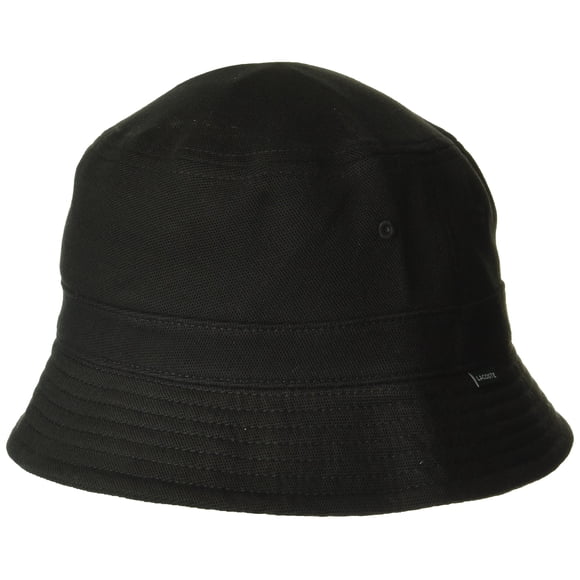 Gorro de pescador Lacoste, unisex, liso, con forma de cocodrilo negro, talla pequeña