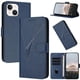 thumbnail image 1 of Funda Cartera Fibra de Carbono para iPhone 14 con Soporte y Cierre Magnético Azul, 1 of 6