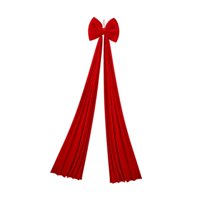 Magideal - Gran Lazo Navideño Para Decoración Navideña, Ideal Para Ventanas, Escaleras, Habitaciones Interiores, Festivales Y Fiestas. Adorno Para La Punta Del Á Rojo