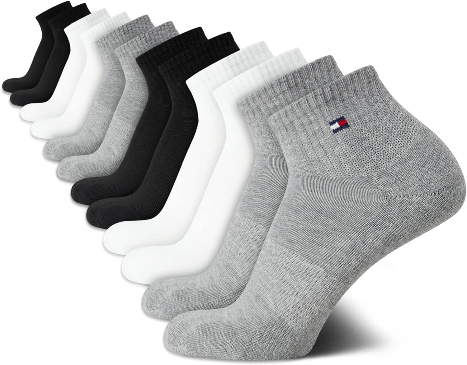 Calcetines Quarter Tommy Hilfiger Performance Cushion, Paquete De 12 Unidades, Para Hombre