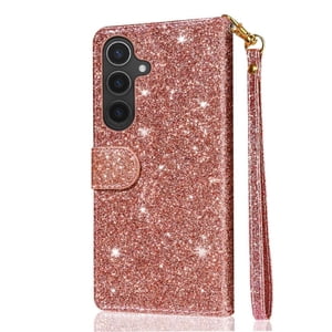 Funda Para Foxdock Elegante Funda Samsung Galaxy S25 Glitter Con Cremallera-Ideal Para El Uso Diario