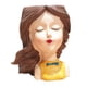 thumbnail image 5 of Linda Cabeza Suculenta Planta Contenedor Busto Maceta Maceta Plantador De Cactus D, 5 of 5