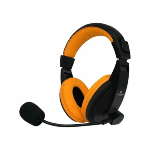 Monster Games - Audifono Gamer Jack 3.5 Negro Najaranja Loud