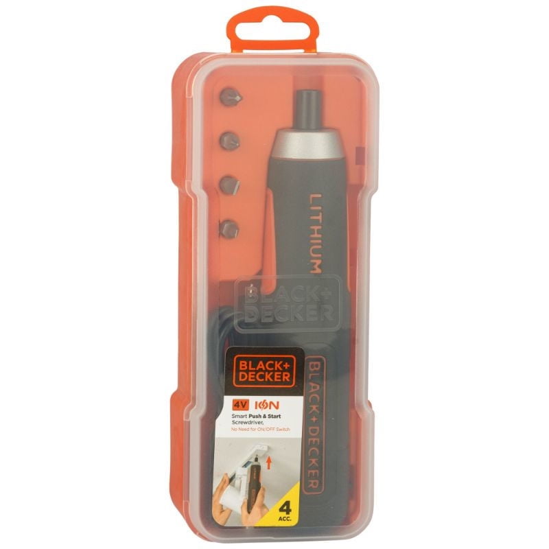 Black & Decker - Atornillador Inalámbrico 4V Bd40K4-La + 4 Puntas