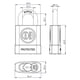 thumbnail image 3 of Candado Odis M50 Protected 54mm - Negro, 3 of 8