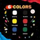 thumbnail image 2 of Set de pintura acrílica de 6 colores con 6 pinceles, 2 of 3