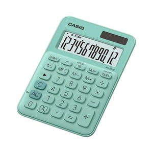 Calculadora Casio Tipo Mini Escritorio Ms-20Uc Verde
