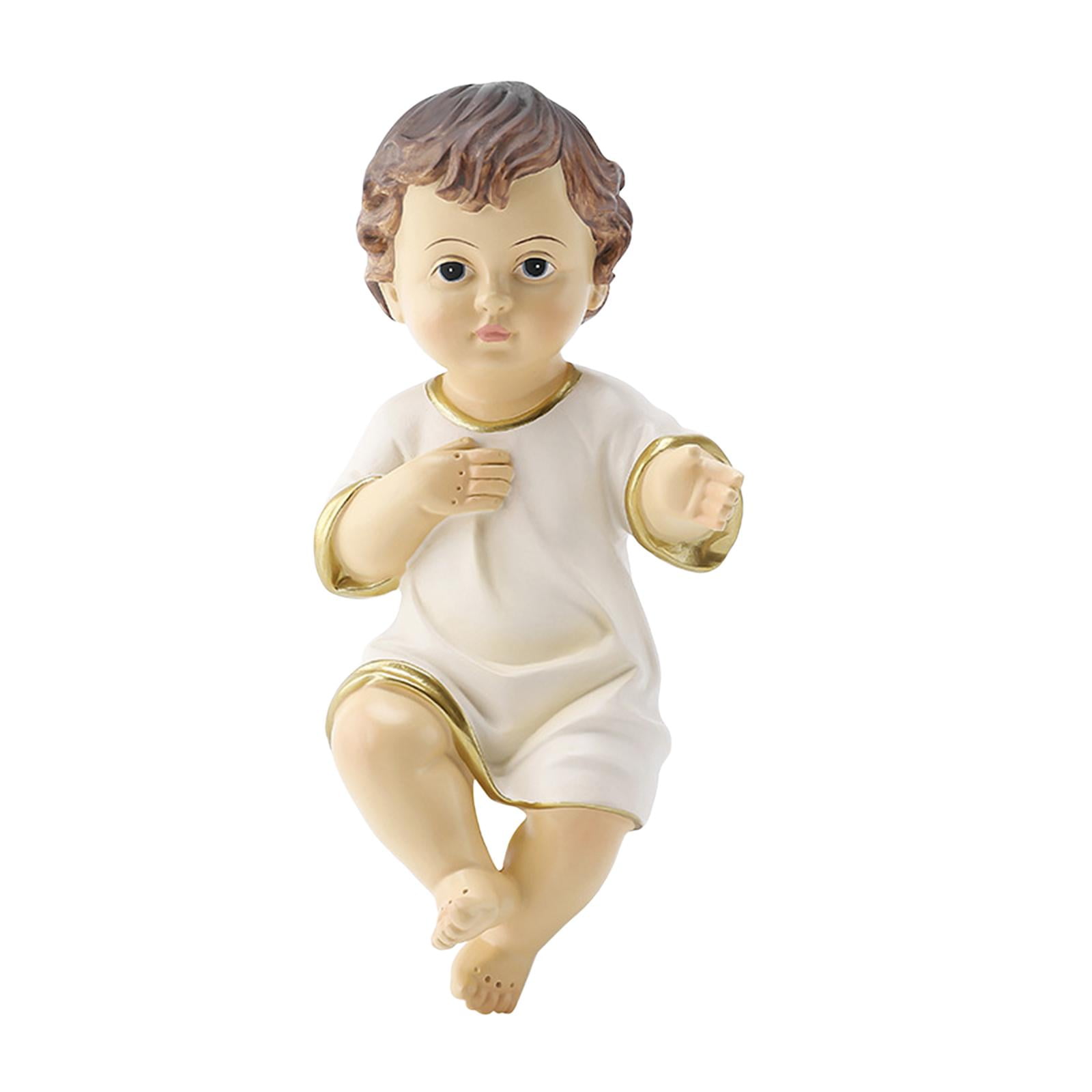 Bothyi - Figura De Bebé De Jesús, Adorno De Navidad, Estatua Religiosa De Jesús Para Decoración De Escritorio