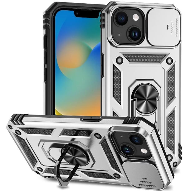 Estuche GANGXUN para iPhone 15, soporte giratorio 360°, estilo mecánico y magnético