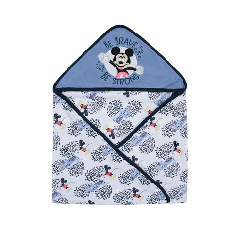 Toalla Capucha Bambino Mickey Animal Print Blanco