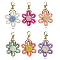 Xusx111 - 12 Piezas Margarita Partido Favorece Boho Tejido Flores Llavero Margarita Llavero Para Boho Tema Cumpleaños Fiesta Carnaval Regalo De Devolución