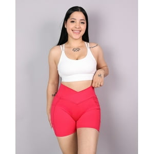 Flix Spa - Short Deportivo Mujer Push Up Levanta Cola Corte V