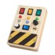 thumbnail image 2 of Tablero ocupado para niños pequeños, material didáctico, madera con botones de interruptor de luz, actividades del tablero de interruptor LED, tablero vocero, 2 of 5