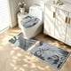 thumbnail image 3 of Set Para Baño De 3 Piezas Con Diseño Flor Color Gris, 3 of 4