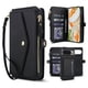 thumbnail image 1 of Para Google Pixel 9 Pro XL con Bloqueo RFID Multifuncional 2 en 1, Funda Billetera de Cuero PU Suave con Tapa Magnética, Múltiples Ranuras para Tarjetas, Bolsillo con Cierre, Correa de Hombro y, 1 of 9