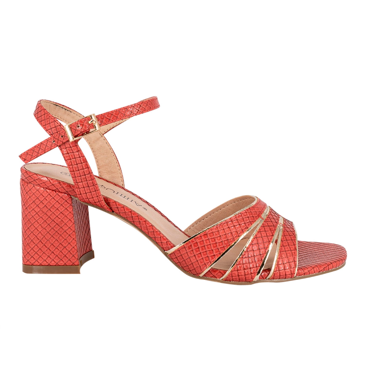 Sandalia De Vestir Irazu Rojo Alquimia