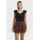 thumbnail image 1 of Polera Mujer Cuello Con Vuelos Negro, 1 of 4