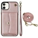 thumbnail image 1 of Crossbody PU Leather Wallet Case For IPhone 14 13 12 Mini 11 Pro X XS Max XR 8 7 SE 2020 2022 Card Slots Magnetic Lanyard Phone Cover, 1 of 3