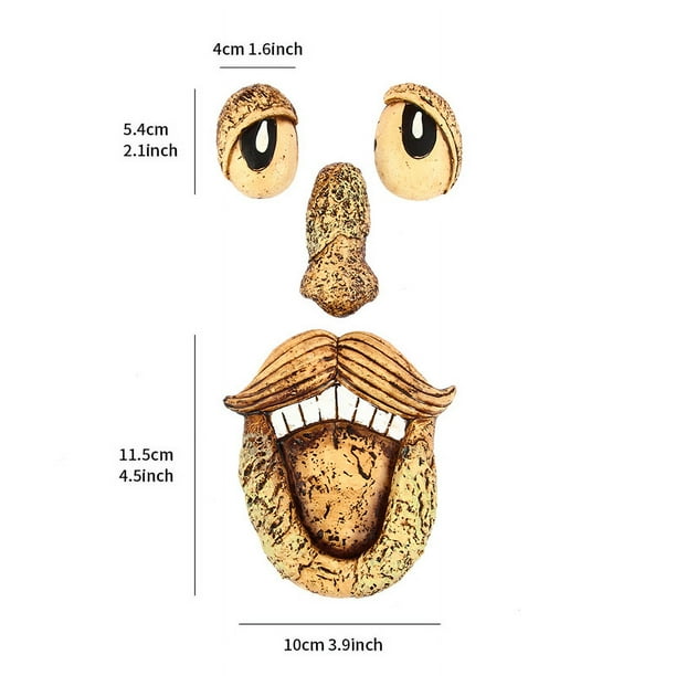 Bring a Smile to Your Garden: 1pc Funny Old Man Tree Face Decoration