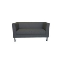 Diseños Valestrini - Sofa Caribe Dos Cuerpos En Lino Gris Oscuro