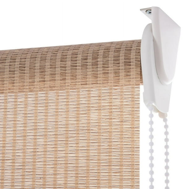 Cortina Roller de Fibra Decorativa, Alto Ajustable máximo de 240 cm x Ancho a Elección para Sala, Living, Oficina o Escritorio (150 cm de Ancho x 240 cm de Alto)