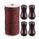 thumbnail image 2 of Cable De Sombra De Elevación Trenzado Marrón 55 Yardas/rollo Con 4 Piezas De Artesanía Colgante De Madera, 2 of 5