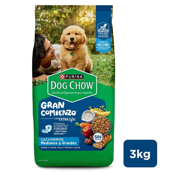 Alimento Seco Cachorro Raza Mediana/Grande Carne y Pollo Bolsa, 3 Kg
