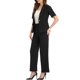 thumbnail image 4 of INSPIRE CHIC Conjunto de Traje de Oficina para Mujer con Blazer de Manga Corta de Un Botón y Pantalones de Traje XL Negro, 4 of 6