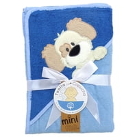 Mini Me - Toalla Capucha Para Bebé Azul (Perro)