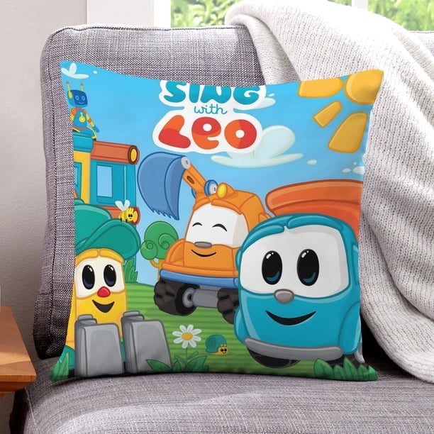 Leo el Camión Fundas de almohada de terciopelo con tema, regalos de funda de almohada, decoración para el hogar, cojín de lanzar, regalo de cumpleaños para fans y parejas.30*30cm.