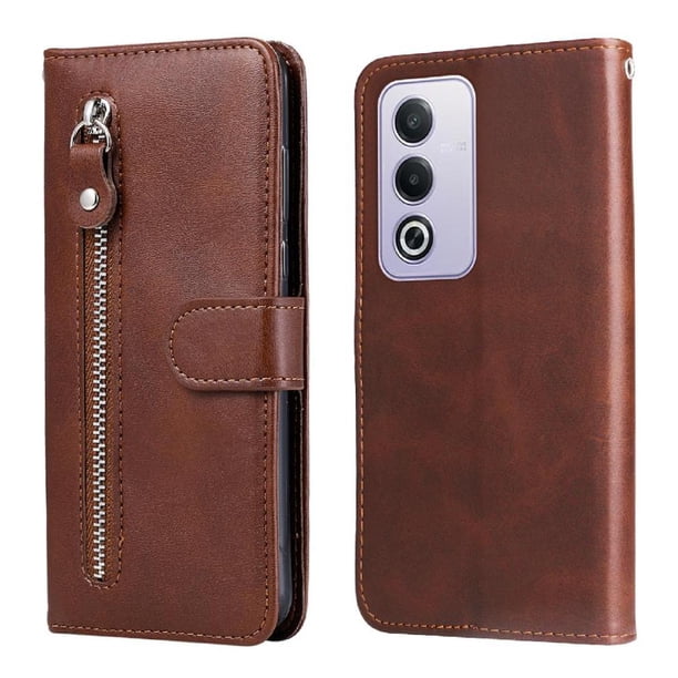 Funda con Cremallera para OPPO A3 Pro 5G, Carcasa Cartera de Cuero PU con Soporte y Tarjetero