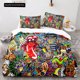 thumbnail image 1 of Hip Hop Art Duvet Cover Set For Teens Boys Girls Colorful Graffiti Polyester Comforter Cover Set Rock Music Sports Quilt CoverBed Sheets, 1 of 5