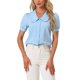 thumbnail image 1 of INSPIRE CHIC Blusa de Mujer para Regreso a Clases Cuello Peter Pan Manga Corta Abullonada Camisa Retro XL Azul, 1 of 6
