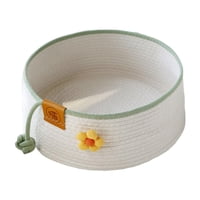 Magideal - Cama De Gato Algodón Cesta De Cesta Para Dormir Muebles Muebles Fácil De Limpiar Nido De Gatito Tejido A Mano Para Gatos Interiores Pequeños Mascotas 50 Cm X 14 Cm