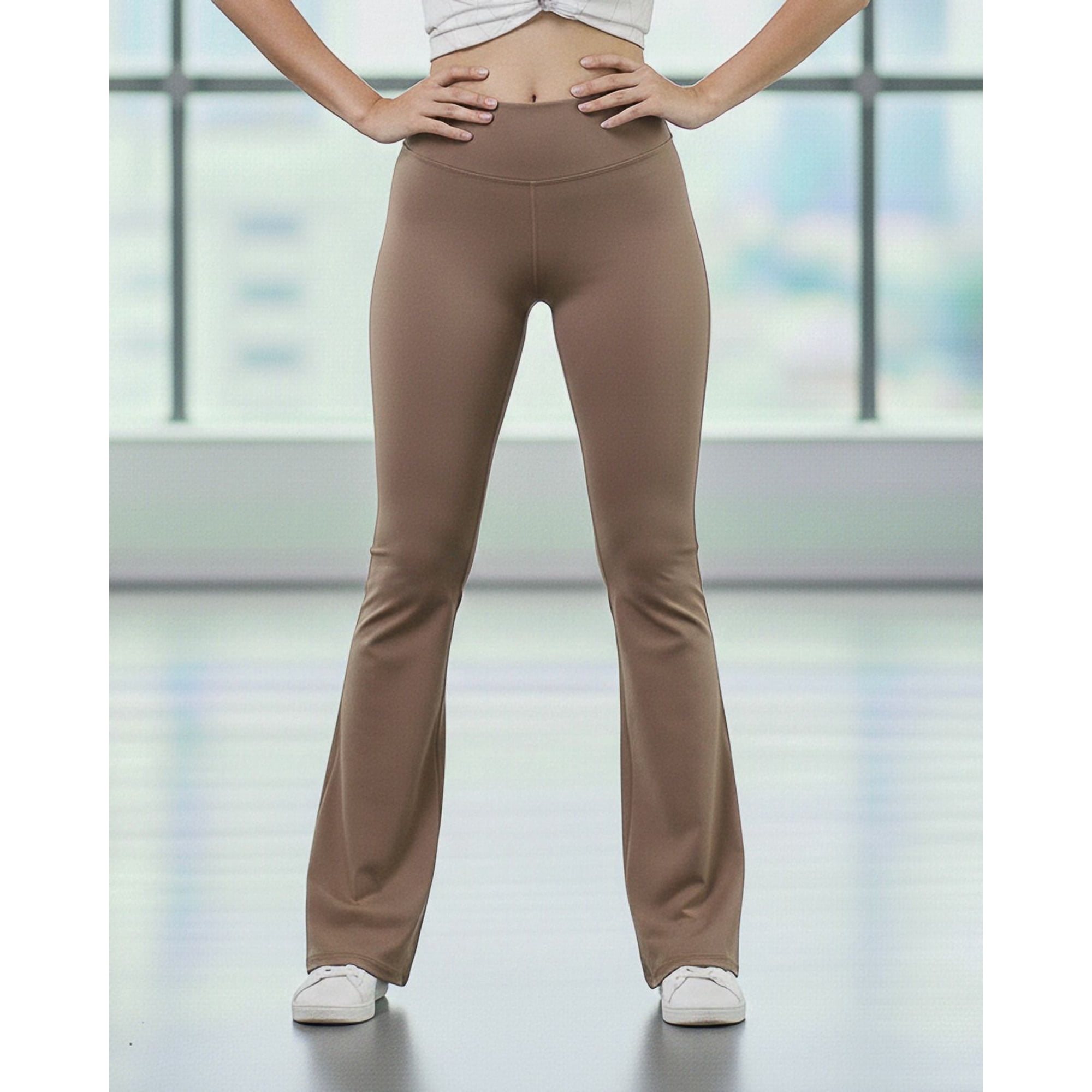 Flix Spa - Calza Deportiva Mujer Flare Tiro Alto Elasticada Gym