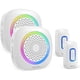 thumbnail image 1 of Timbre Inalámbrico TECKNET 2 Receptores 2 Botones IP66 RGB, 1 of 3