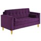 thumbnail image 2 of Sofa Retro 3 Cuerpos Felpa 01 Morado, 2 of 5