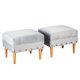 thumbnail image 2 of Set Poufs Provenza Tachas Felpa 04 Gris, 2 of 5