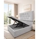 thumbnail image 3 of Cama Baul King Capitone Onyx Con Sistema Hidráulico Gris Claro, 3 of 6